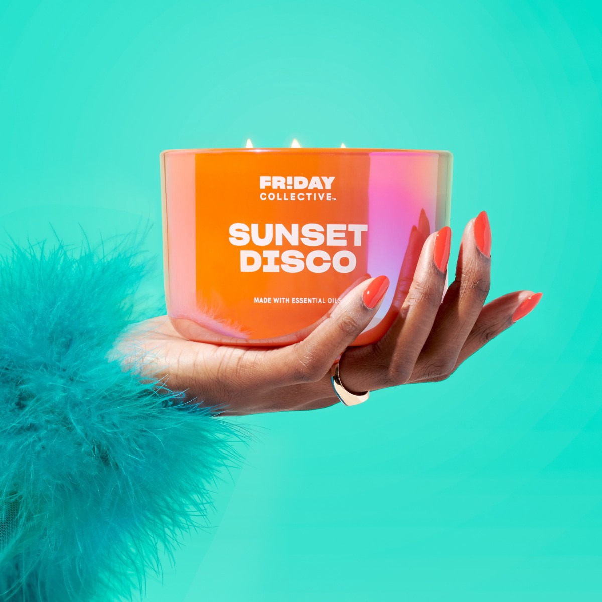 slide 13 of 21, FRIDAY COLLECTIVE Fr!day Collective Sunset Disco Candle, 13.5 oz