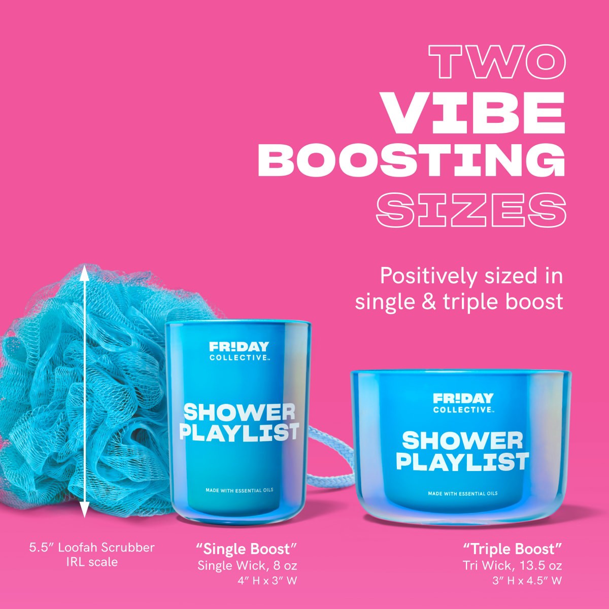 slide 17 of 17, FRIDAY COLLECTIVE Fr!day Collective Shower Playlist Candle, 8 oz