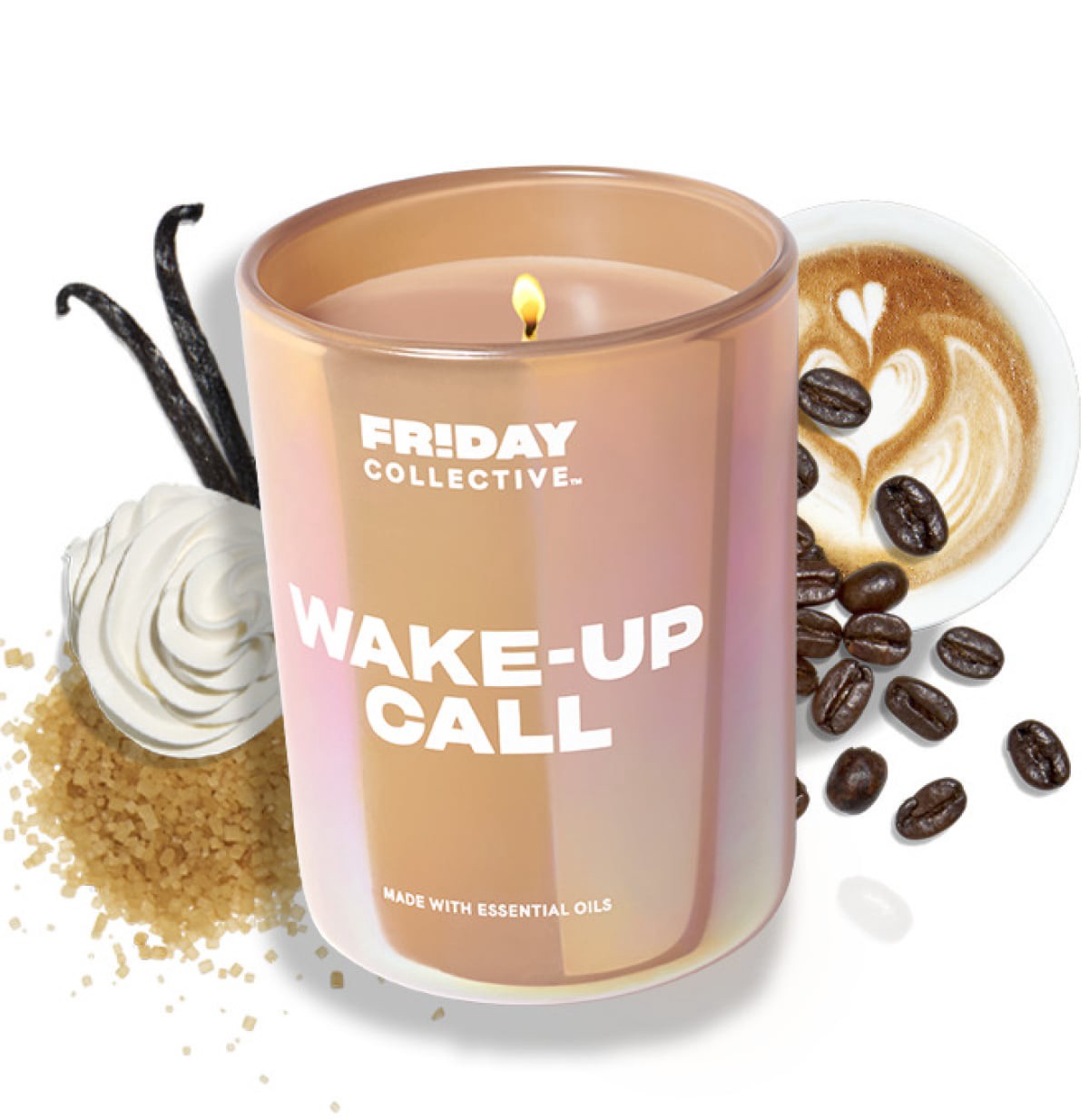 slide 1 of 21, FRIDAY COLLECTIVE Fr!day Collective Wake-Up Call Candle, 8 oz