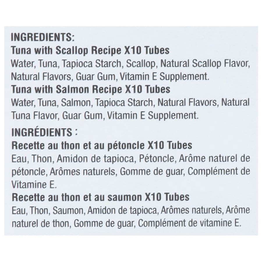 slide 4 of 4, Inaba Churu Tuna with Scallop Recipe/Tuna with Salmon Recipe Cat Treat 20 - 0.5 oz Tubes, 20 ct