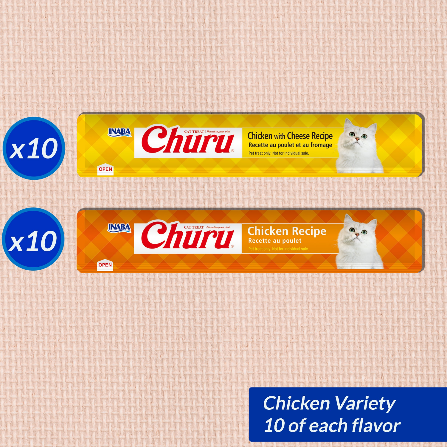 slide 4 of 8, Churu Chicken Recipe Cat Treat 20 - 0.5 oz Tubes, 20 ct