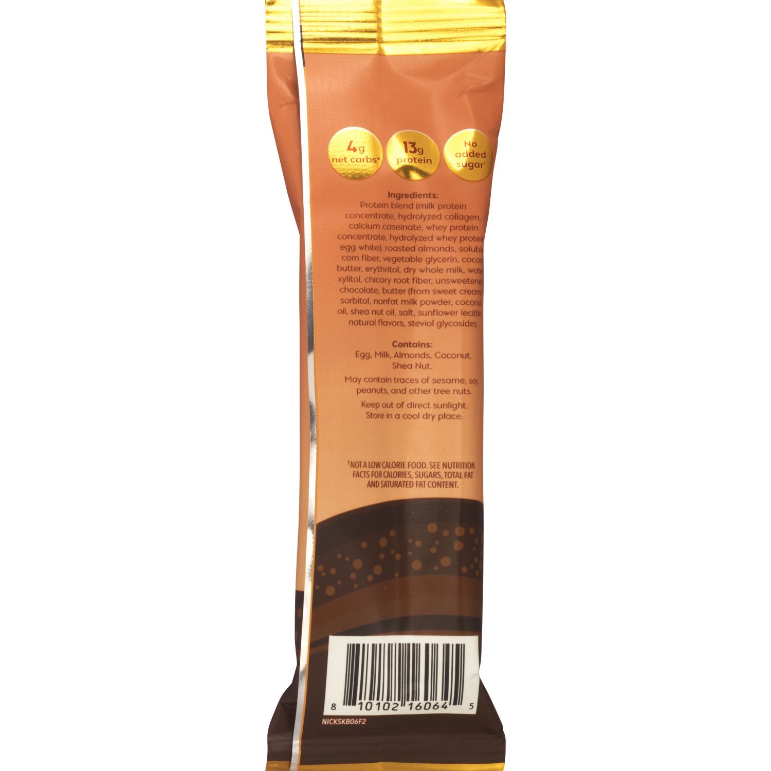 slide 4 of 4, N!cks N!Ck's Keto Bar, Almond Choklad, 1 Ct, 1.74 Oz, 1.74 oz