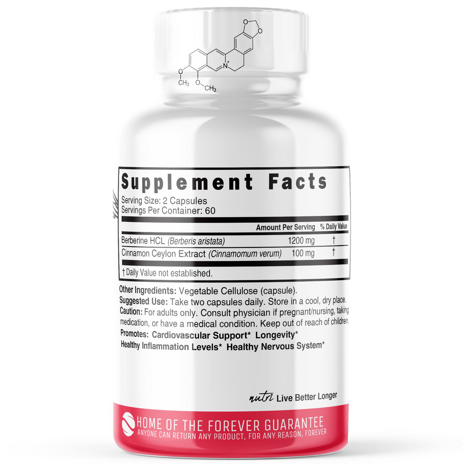 slide 2 of 3, Nutri Berberine+ 1500Mg Caps, 120 ct