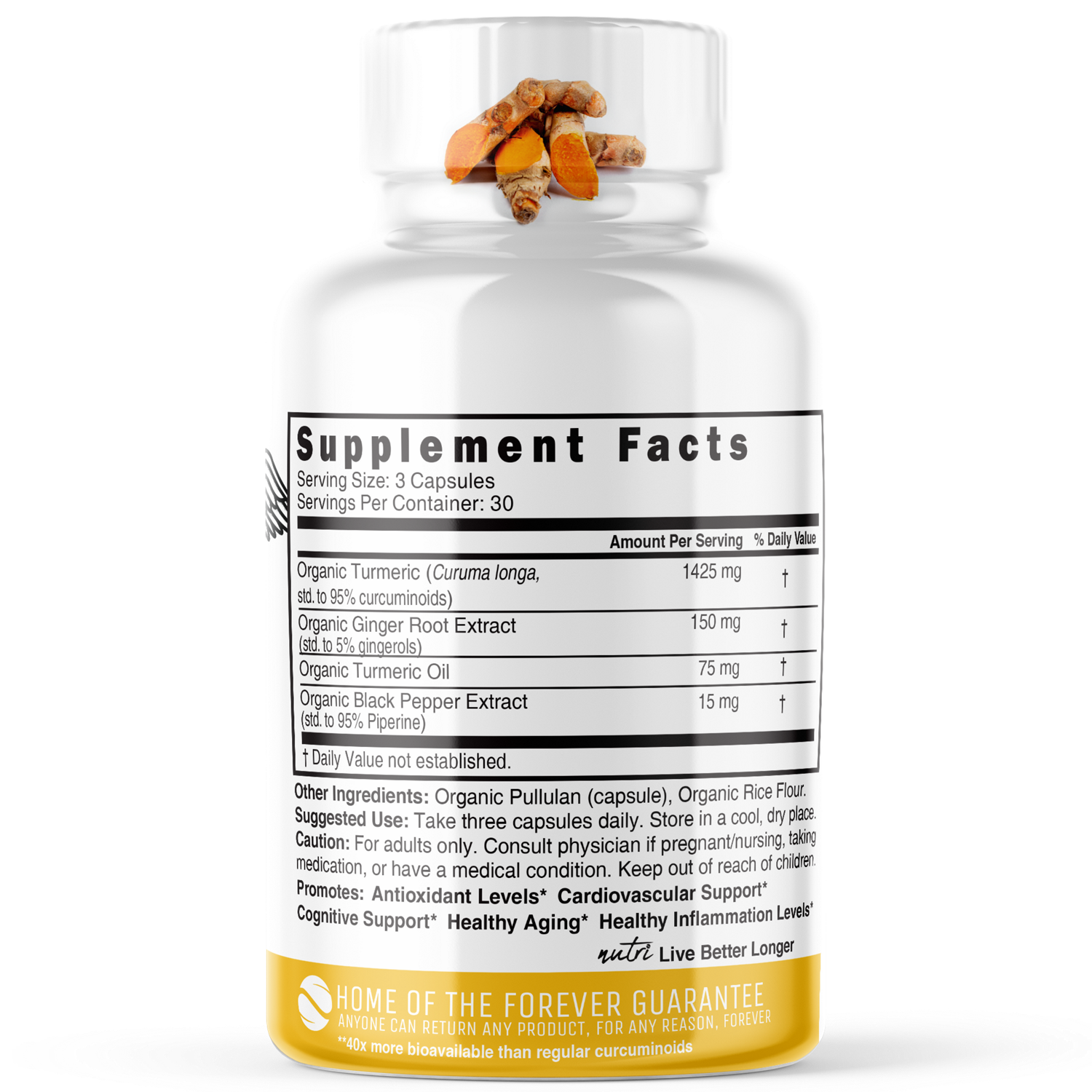 slide 4 of 4, Nutri Turmeric Curcumin 1425Mg Caps, 90 ct