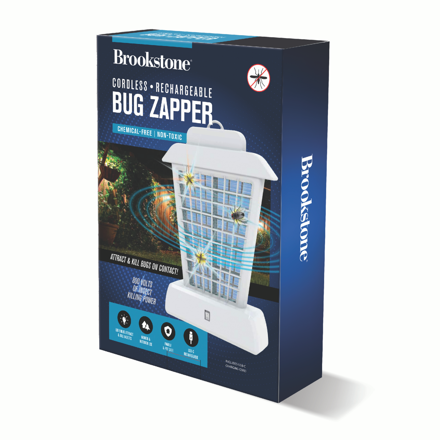 slide 2 of 3, BROOKSTONE Cordless Rechargeable Lantern-Style Bug Zapper, 1 ct