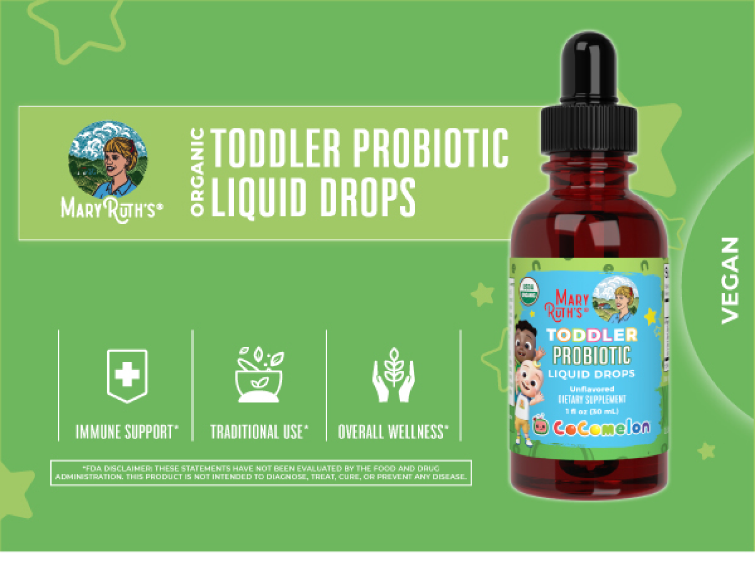 slide 5 of 6, MaryRuth's CoComelon Toddler Liquid Drops Unflavored Probiotic 1 fl oz, 1 fl oz