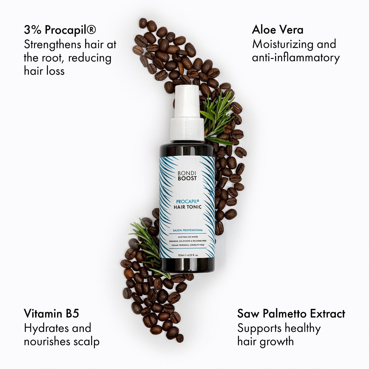 slide 6 of 8, BondiBoost Procapil Hair Tonic for Thinning Hair 4.23 oz/ 125 mL, 