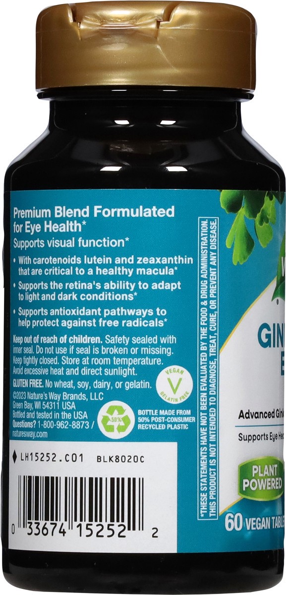 slide 8 of 13, Nature's Way Eye Health Ginkgold Eyes 60 Vegan Tablets, 60 mg