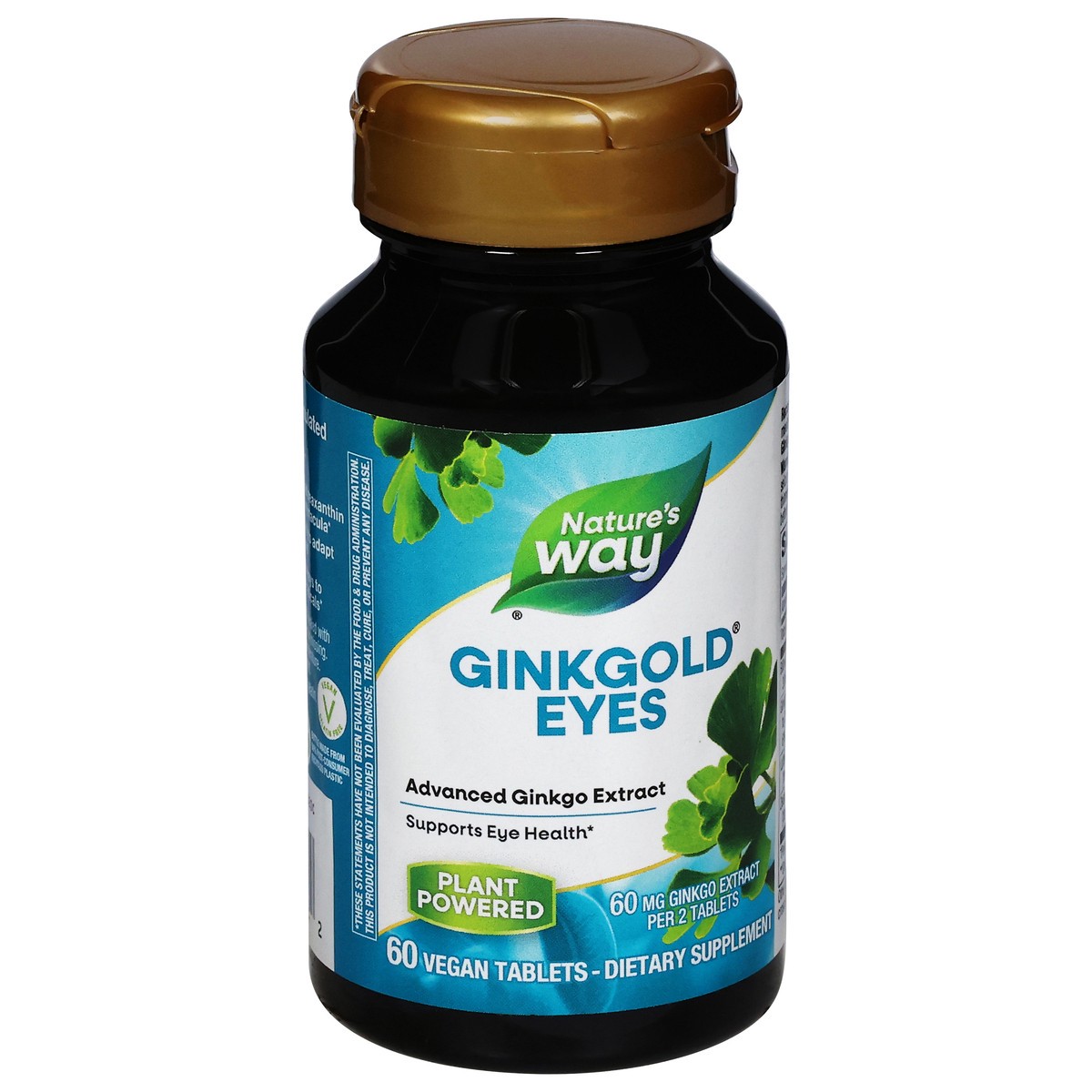 slide 12 of 13, Nature's Way Eye Health Ginkgold Eyes 60 Vegan Tablets, 60 mg