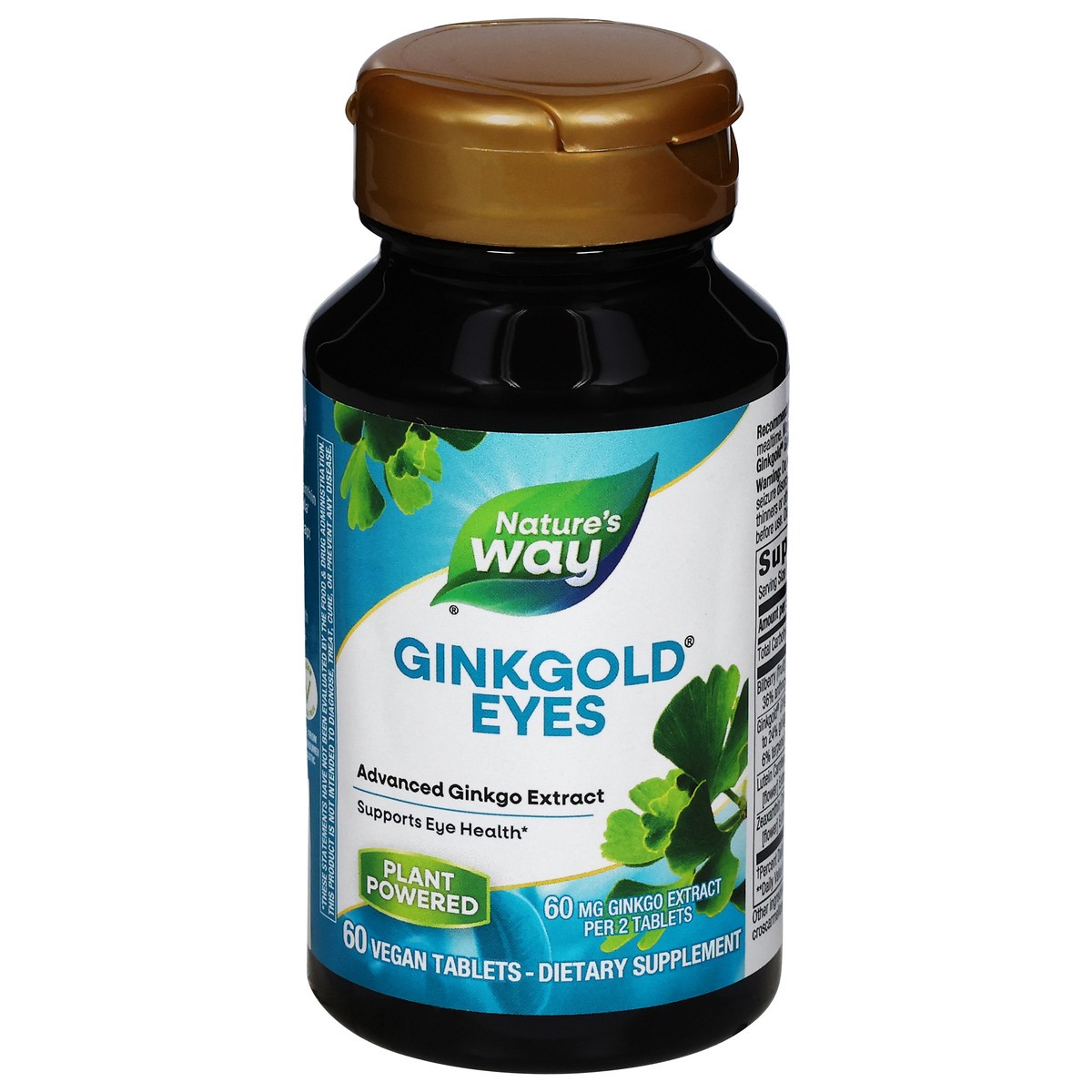 slide 11 of 13, Nature's Way Eye Health Ginkgold Eyes 60 Vegan Tablets, 60 mg