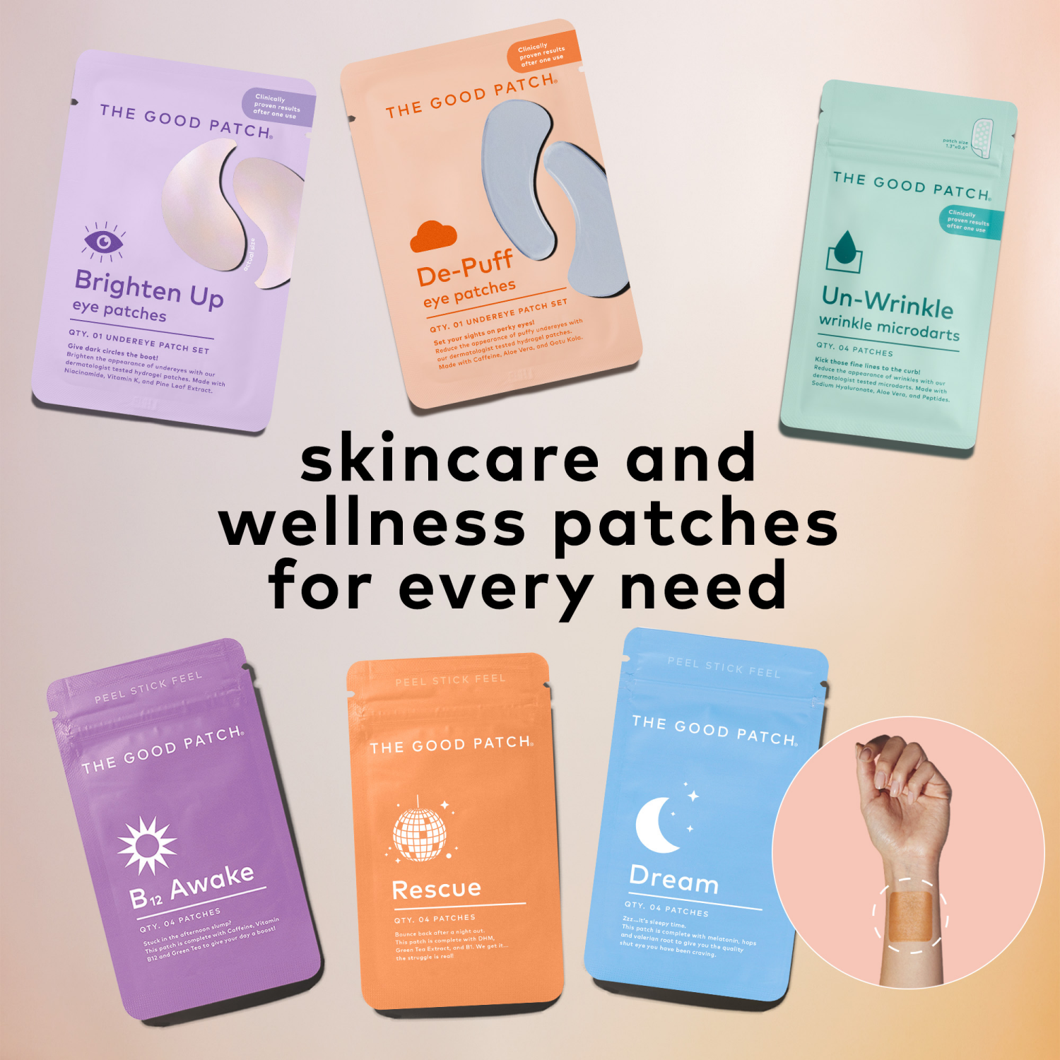 slide 4 of 7, The Good Patch Un-Wrinkle Microdart Patches - 4ct, 4 ct