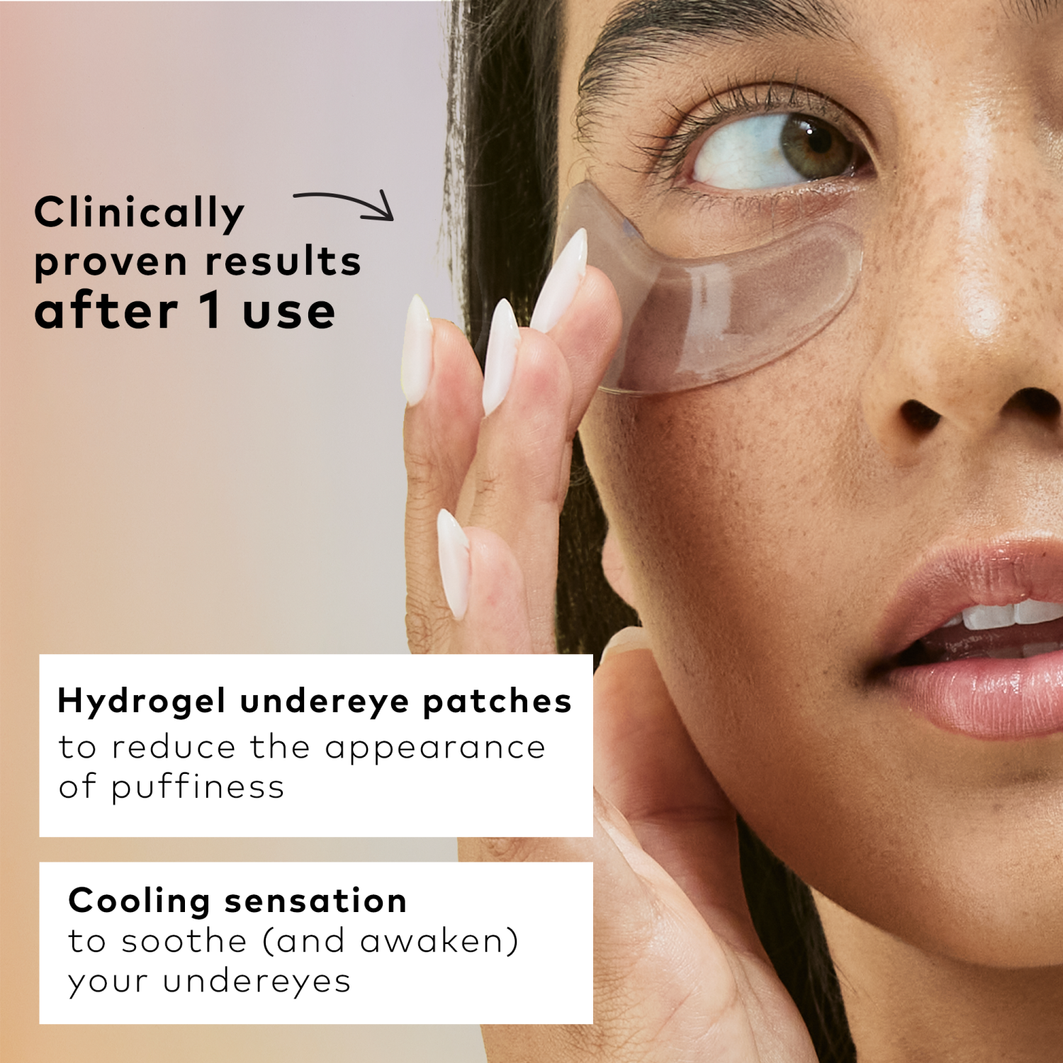 slide 4 of 8, The Good Patch De-Puff Hydrogel Undereye Patch, 1ct, 1 ct