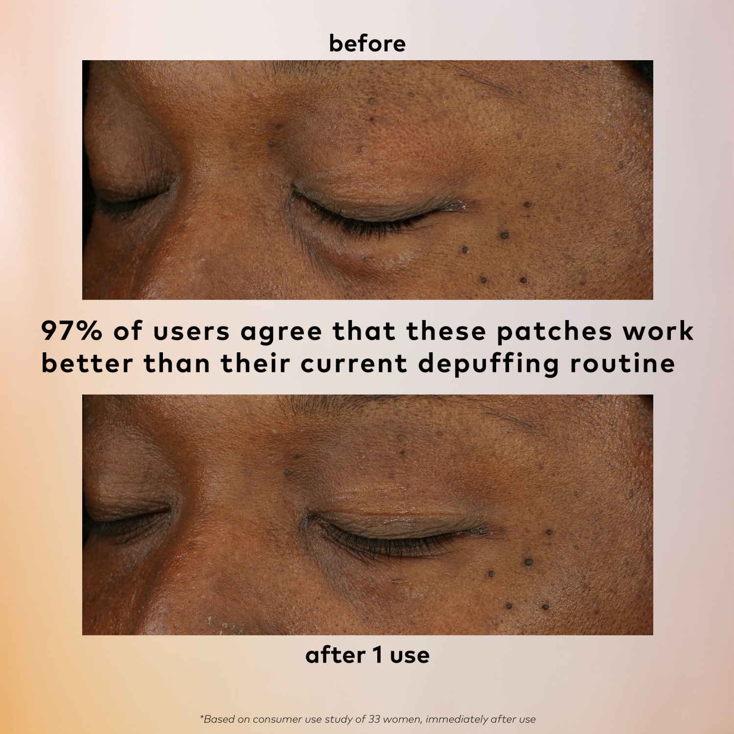 slide 5 of 8, The Good Patch De-Puff Hydrogel Undereye Patch, 1ct, 1 ct