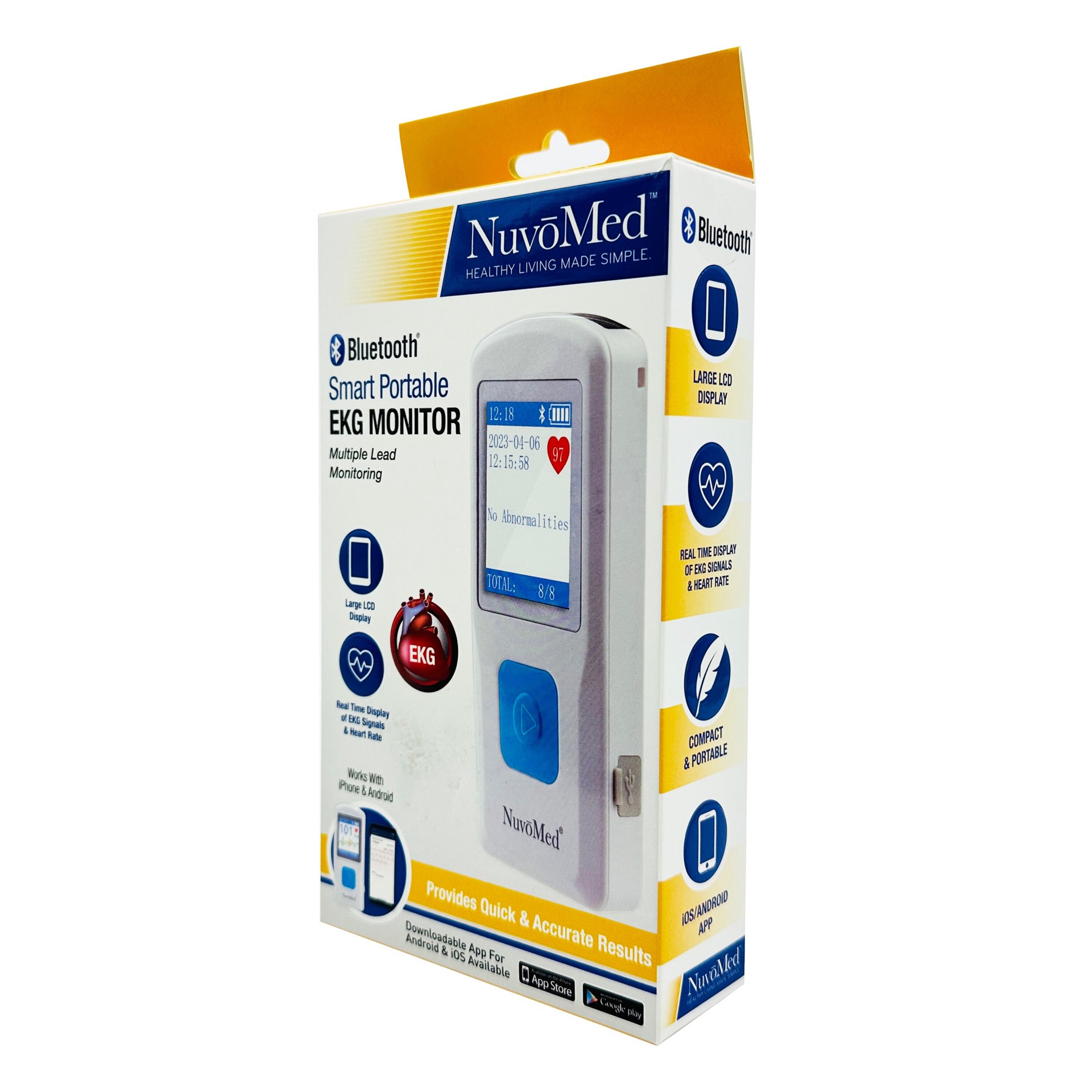 slide 5 of 5, Nuvomed Smart Portable Ekg Monitor, 1 ct