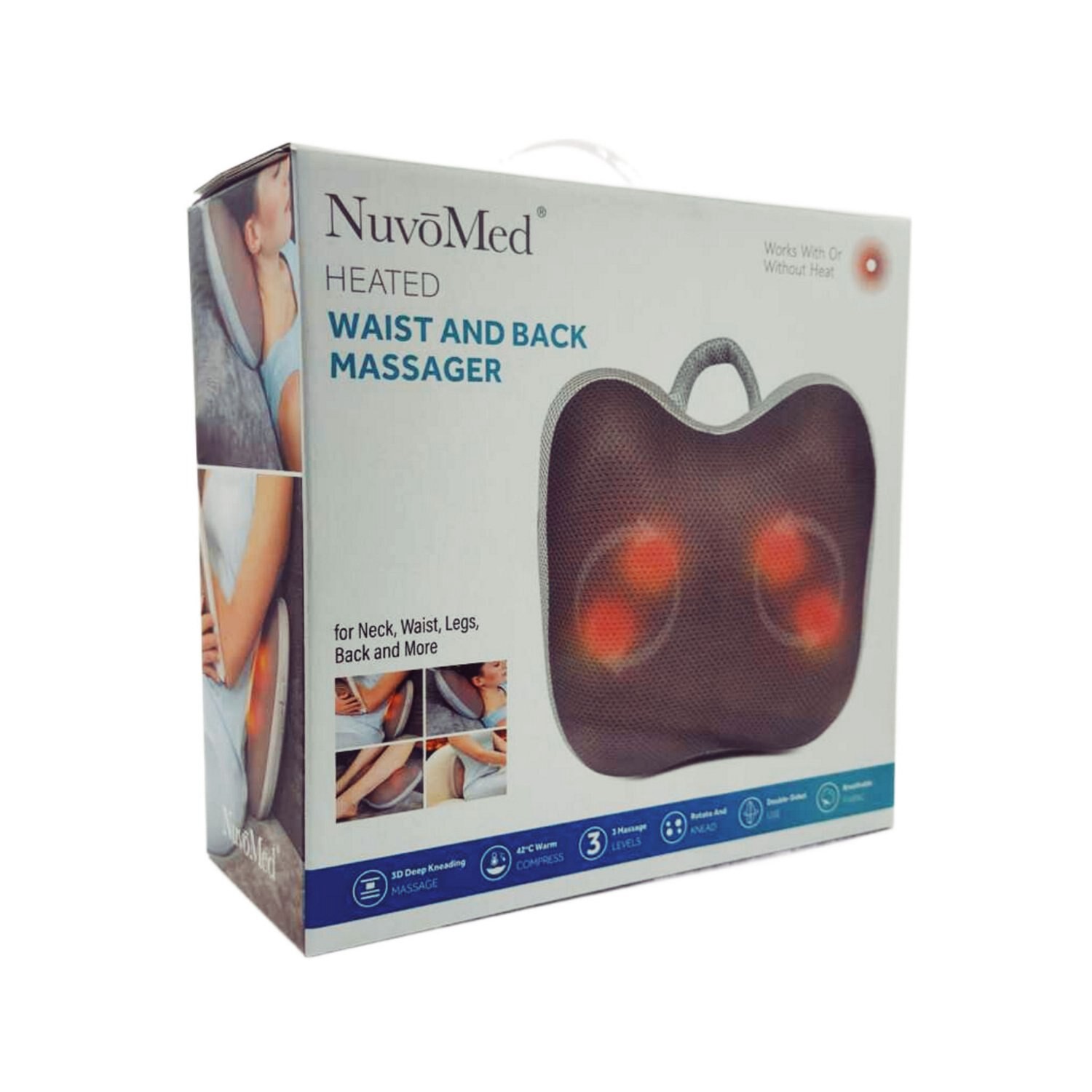 slide 2 of 3, Nuvomed Heated Waist And Back Massager, 1 ct