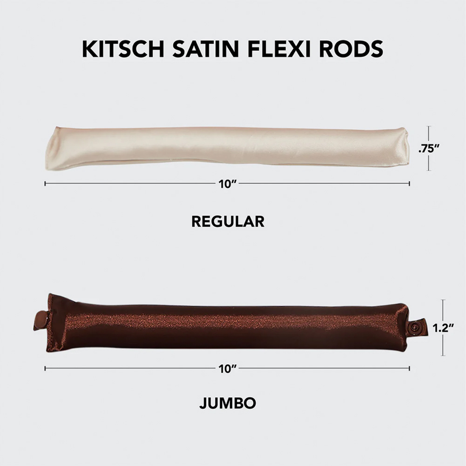 slide 4 of 5, Kitsch Satin XL Flexi Rods 4pc Set- Rosewood, 4 ct