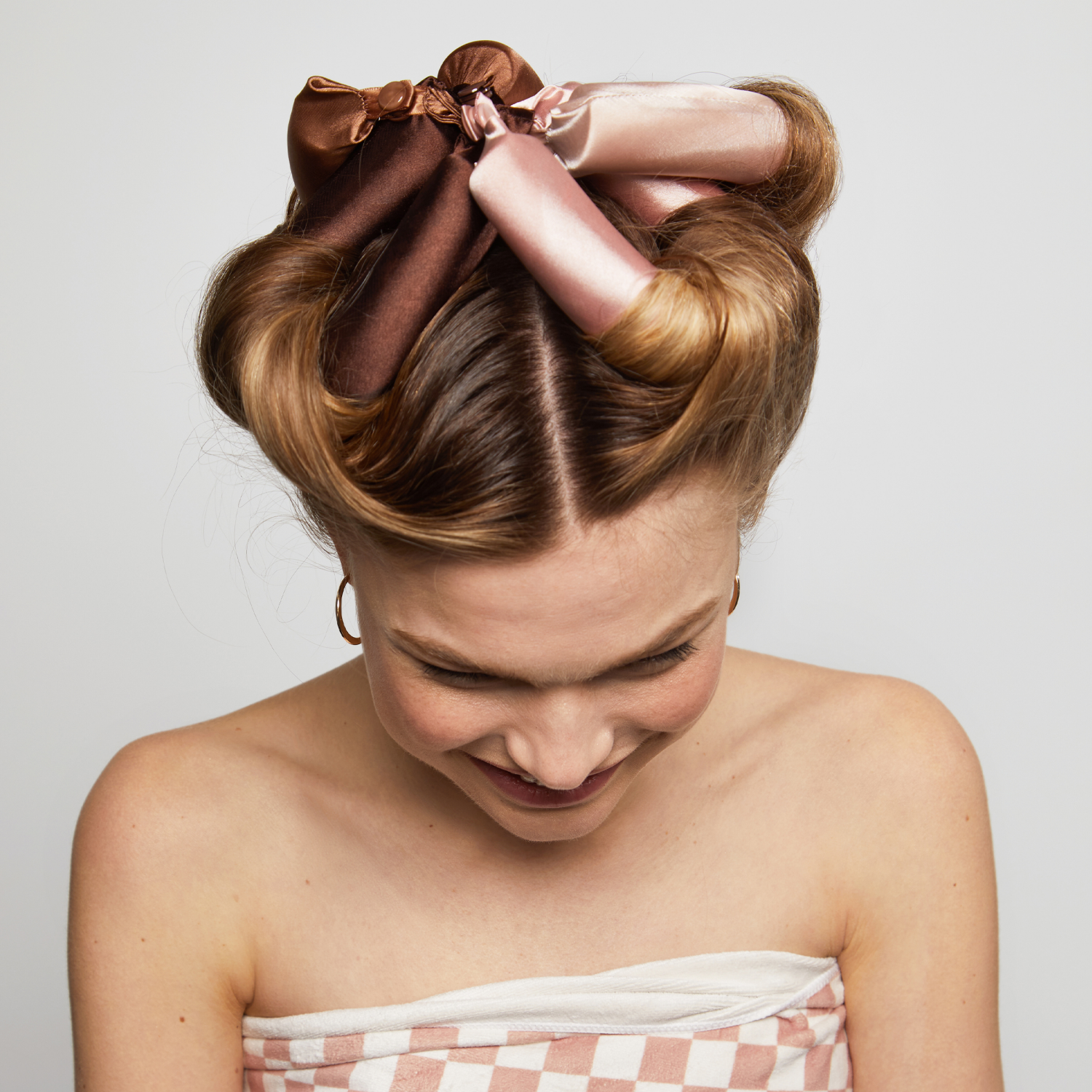 slide 5 of 5, Kitsch Satin XL Flexi Rods 4pc Set- Rosewood, 4 ct