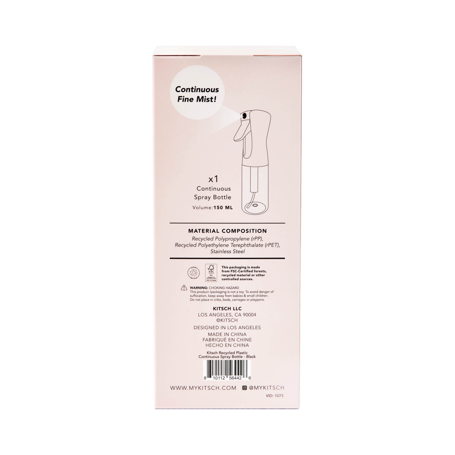 slide 2 of 4, Kitsch Continuous Mist Spray Bottle 1 ea, 1 ct