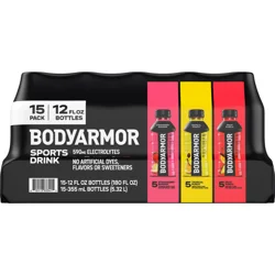 BODY ARMOR Bodyarmor Variety Pack Electrolyte Sports Drink Bottles, 12 Fl Oz, 15 Pack