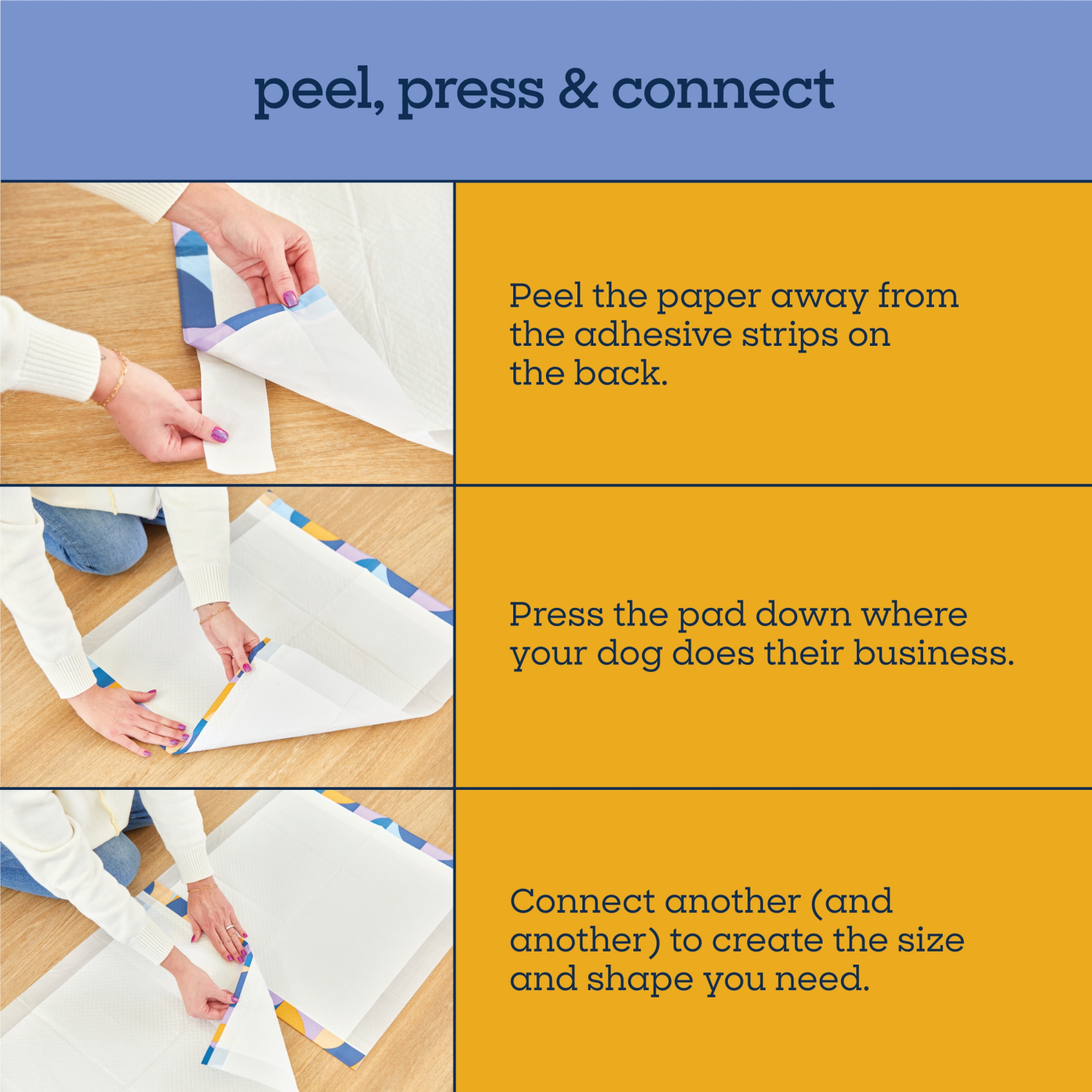 slide 8 of 8, Pet Life Unlimited Create A Size Dog Training Pads - 30ct, 30 ct