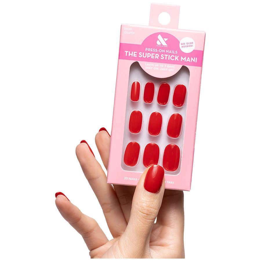 slide 3 of 5, Olive & June Press On Tabs - Round Short, 1 ct