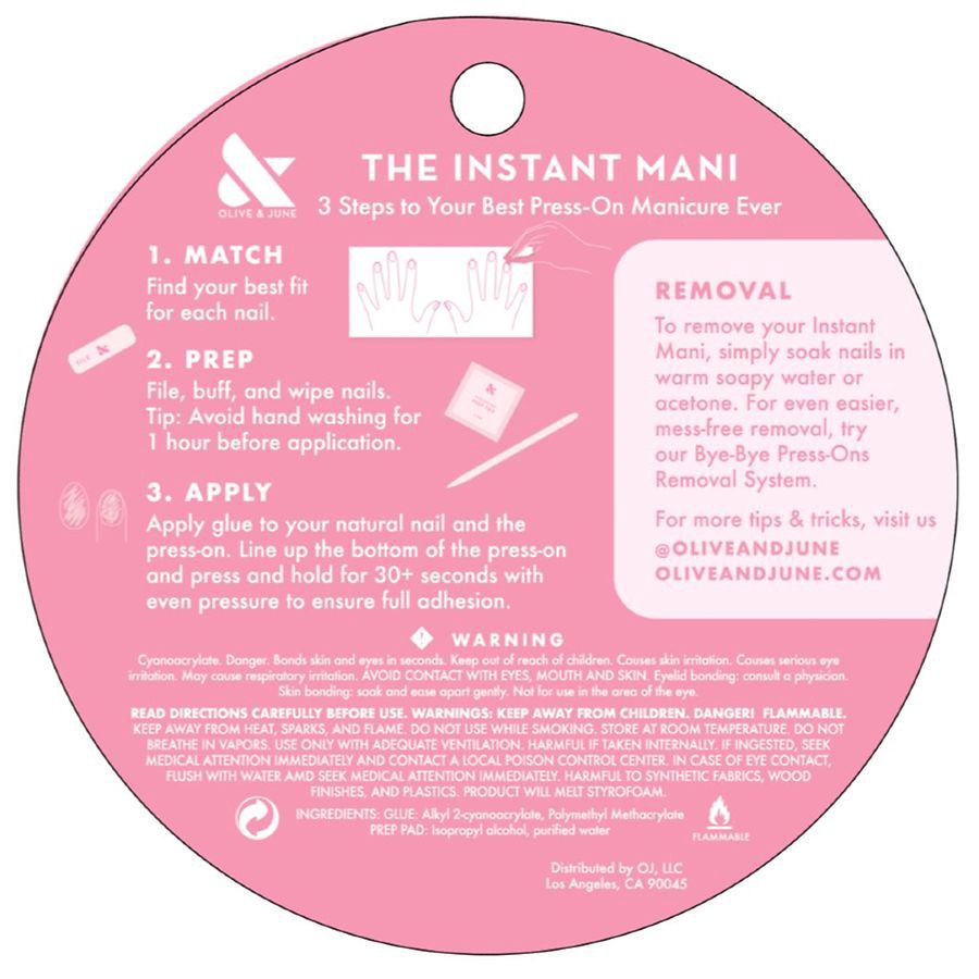 slide 2 of 2, Olive & June Press-On Nails, 1 ct