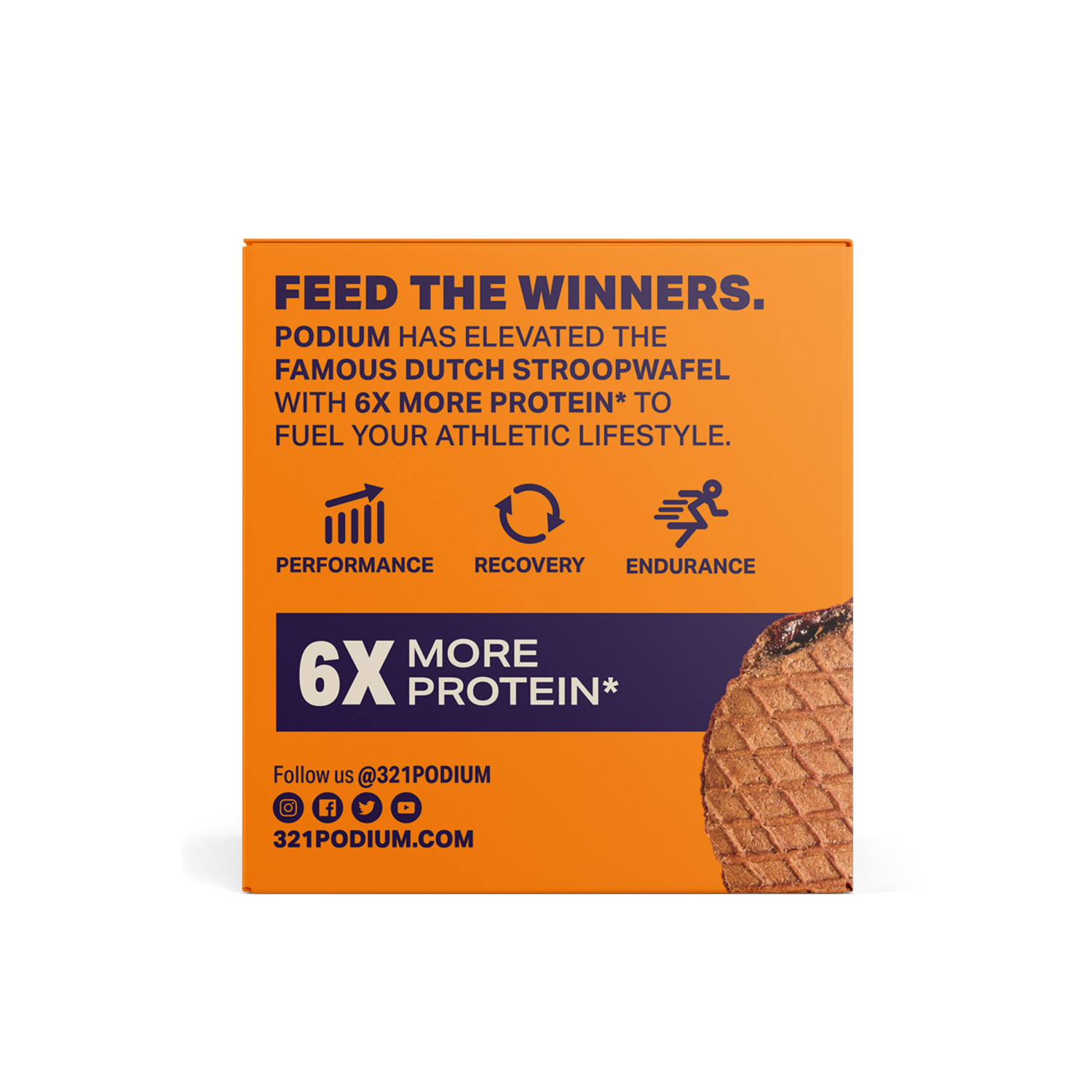 slide 3 of 3, PODIUM Protein Stroopwafel Chocolate Brownie Cookie 4pk, 4 ct