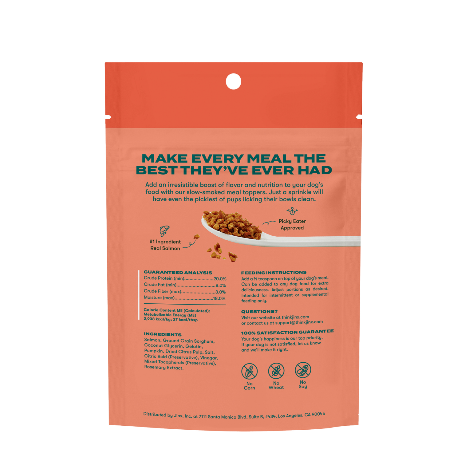 slide 2 of 8, Jinx Dehydrated Salmon Pumpkin Dog Food Topper 4 oz., 4 oz