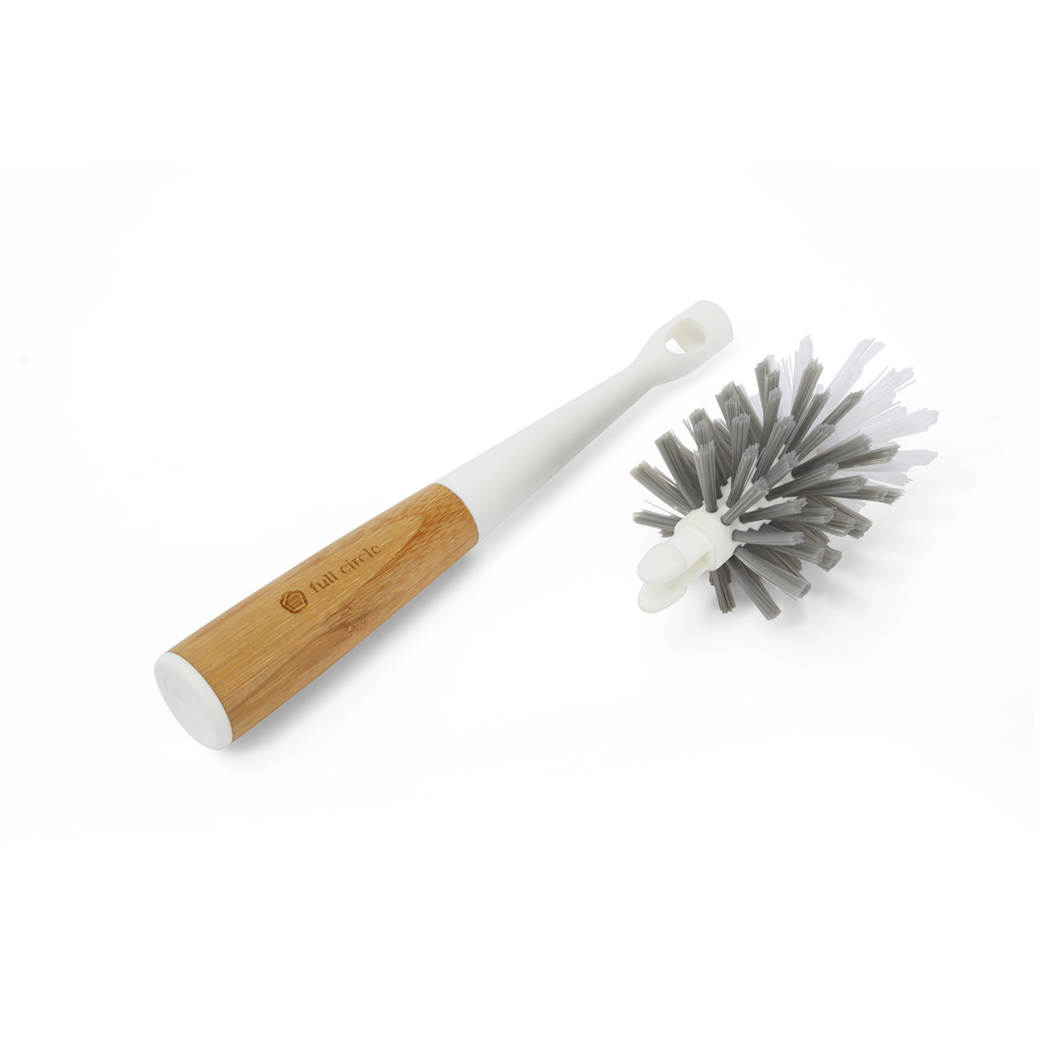 slide 6 of 6, Full Circle Clean Reach Replaceable Bottle Brush - White, 1 ct