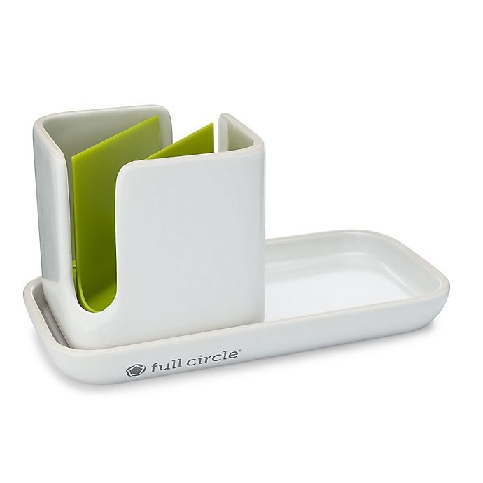 slide 2 of 4, Full Circle Market Stash Ceramic Sink Caddy - White, 1 ct