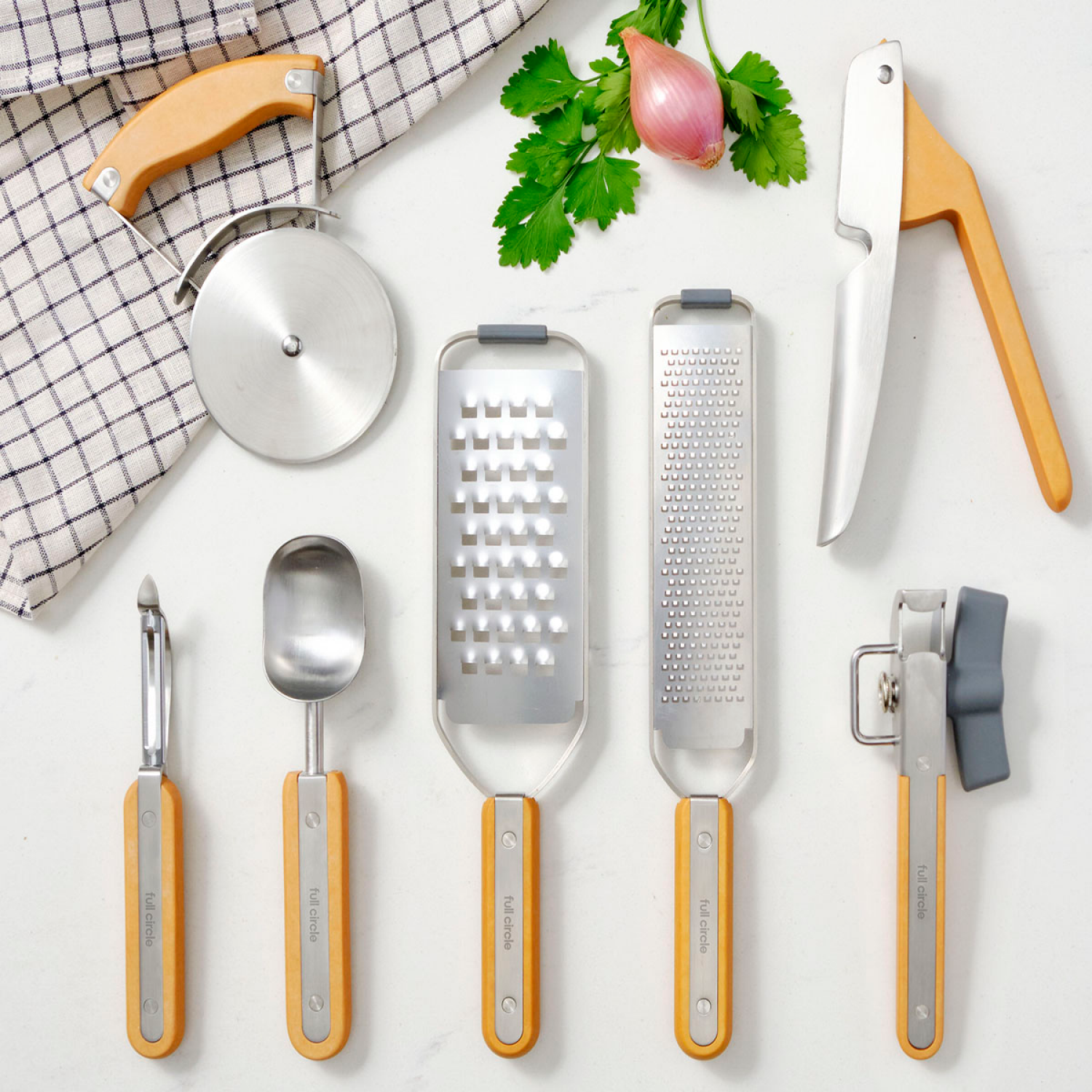 slide 2 of 2, Full Circle Crushed It Garlic Press, 1 ct