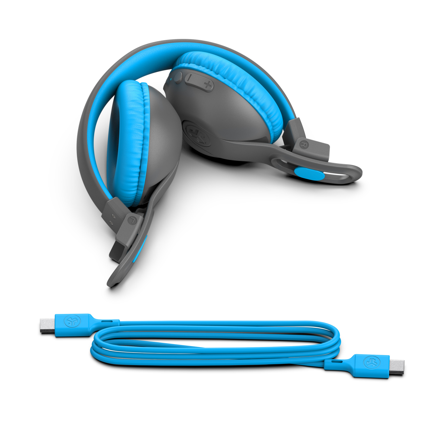slide 5 of 5, Jlab Jbuddies Studio 2 Wireless Headphones - Blue / Gray, 1 ct