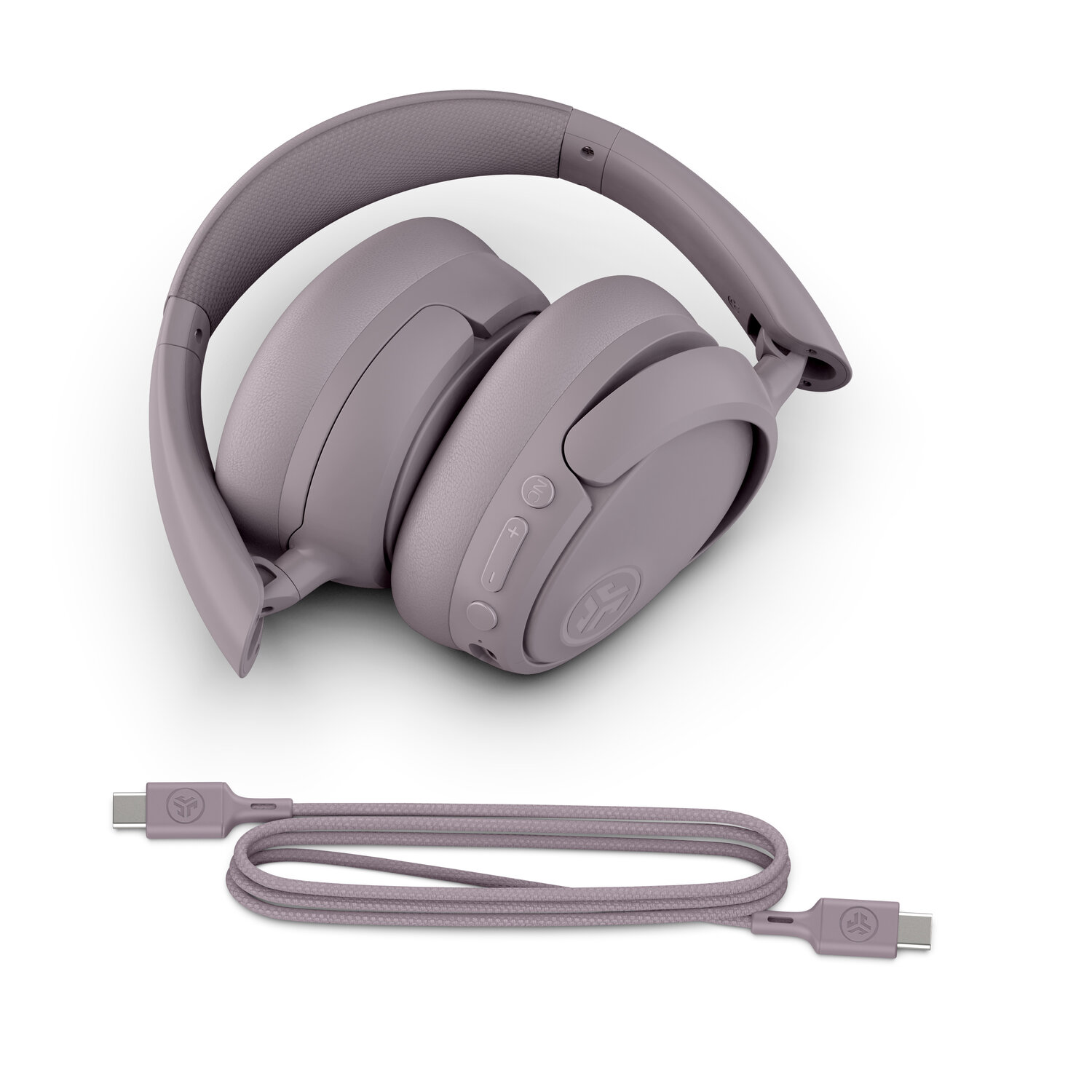 slide 3 of 6, JLab JBuds Lux Active Noise Canceling Over-Ear Bluetooth Wireless Headphones - Mauve, 1 ct