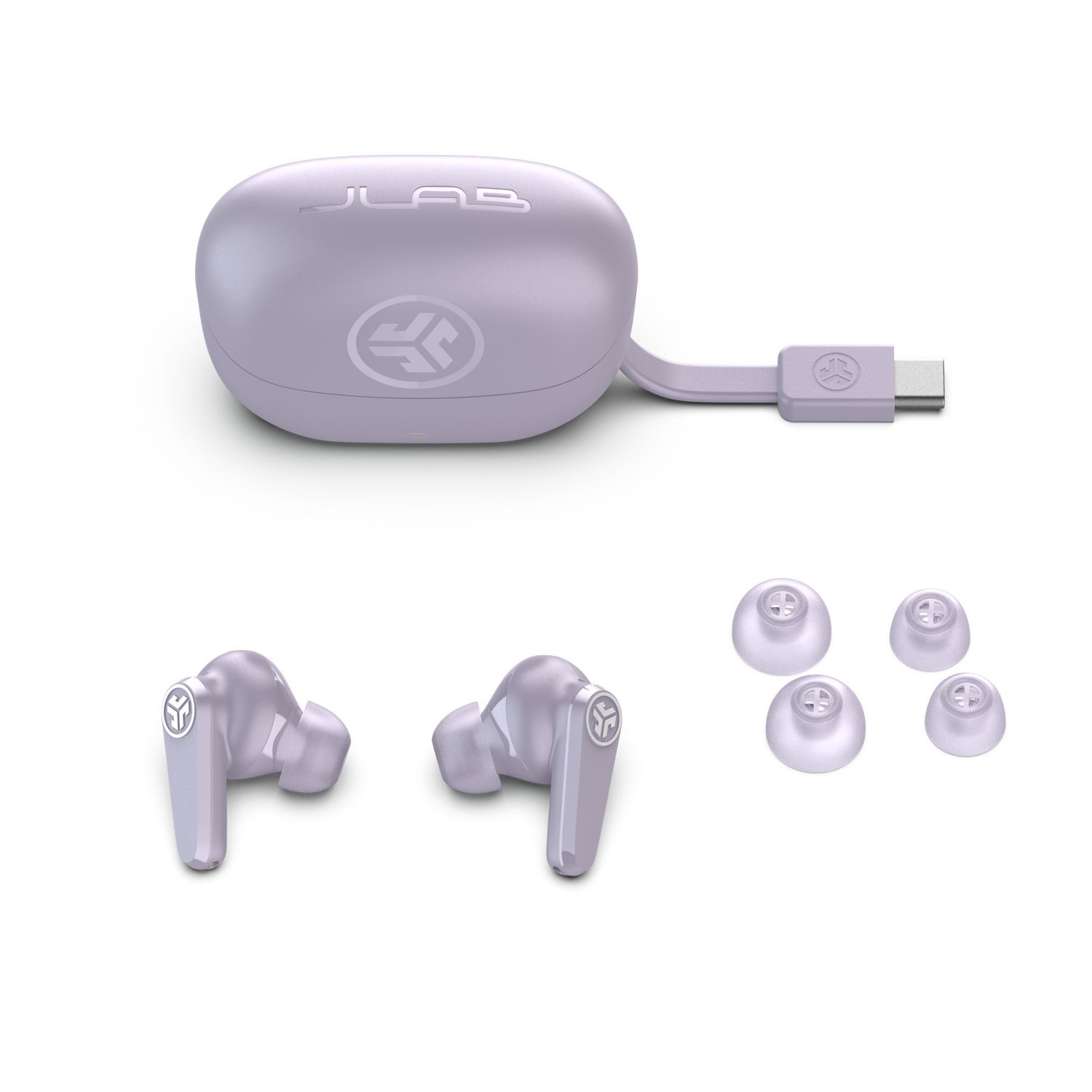 slide 2 of 3, Jlab Gopods Anc True Wireless Earbuds, Purple, 1 ct