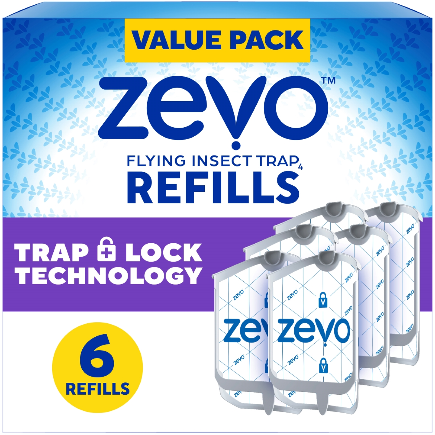 slide 1 of 8, Zevo Insect Trap Refill 6Ct Cons, 6 ct