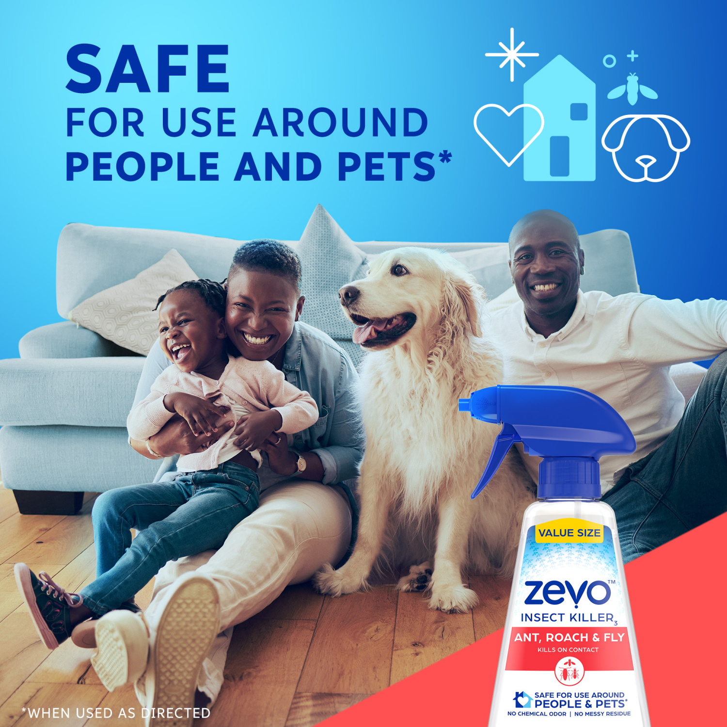 slide 2 of 7, Zevo Ant Roach and Fly Multi-Insect Trigger Spray Area Insect Repellent 16fl oz, 16 fl oz