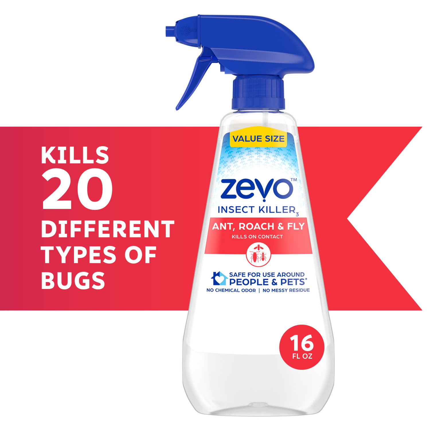 slide 6 of 7, Zevo Ant Roach and Fly Multi-Insect Trigger Spray Area Insect Repellent 16fl oz, 16 fl oz