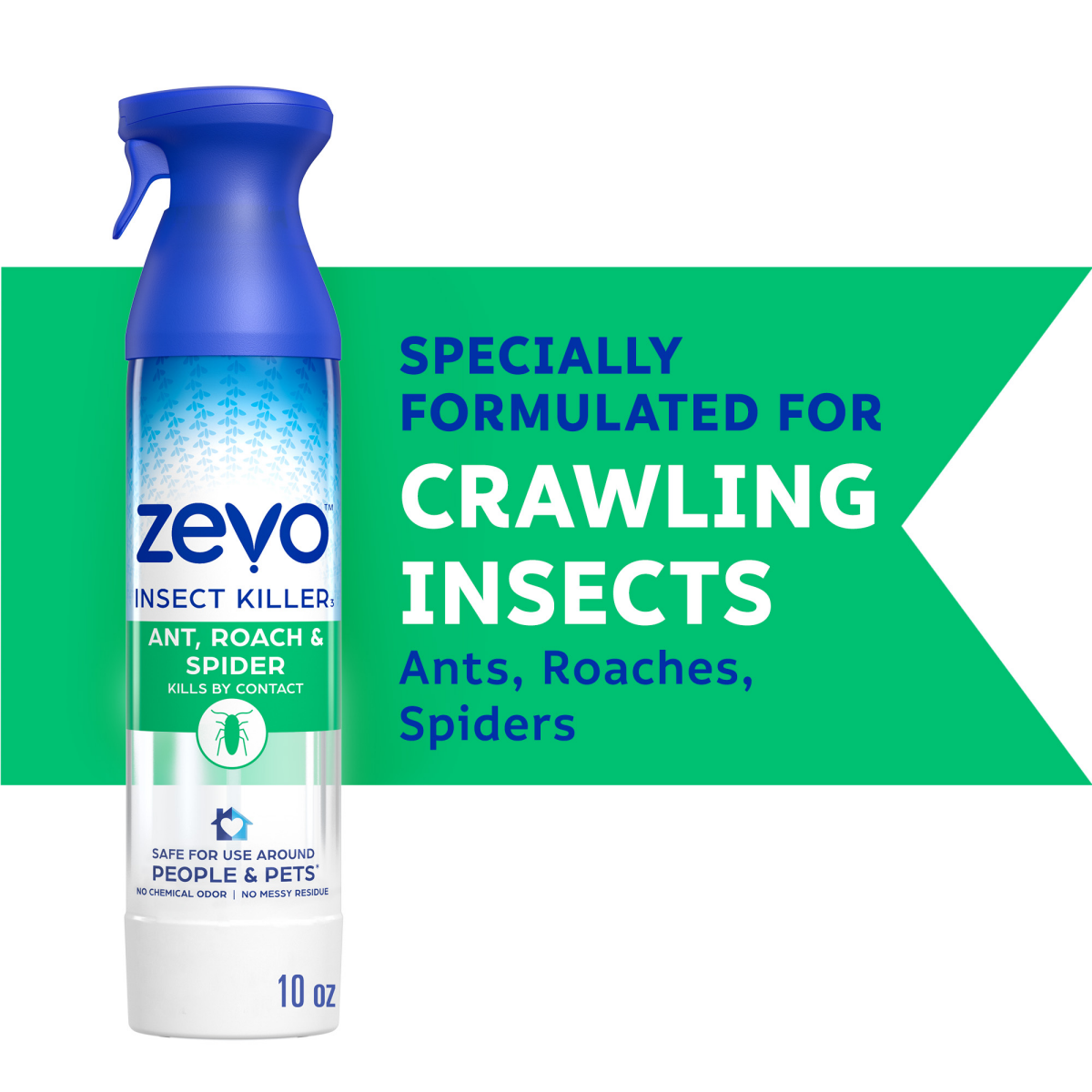 slide 2 of 8, Zevo Crawling Insect Killer - Ant, Roach, & Spider (10oz), 10 oz
