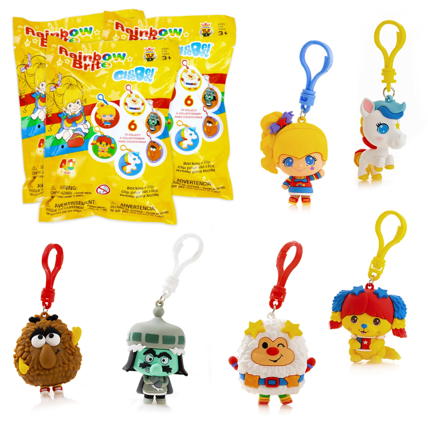 slide 2 of 2, RAINBOW BRITE Plastic Blind Bag CheeBee Keychain, 1 ct