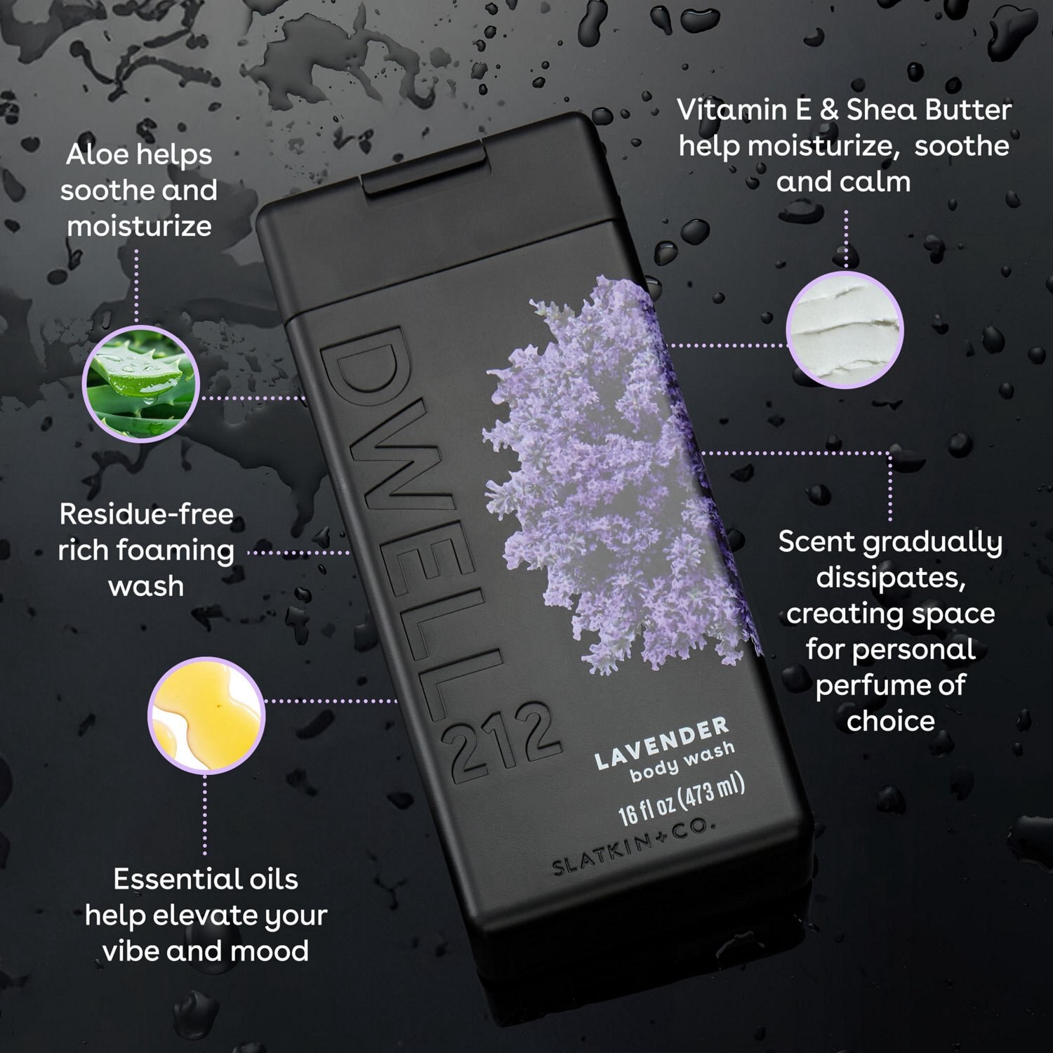 slide 3 of 3, DWELL 212 Dwell Body Wash, Lavender, 16 Oz, 16 oz