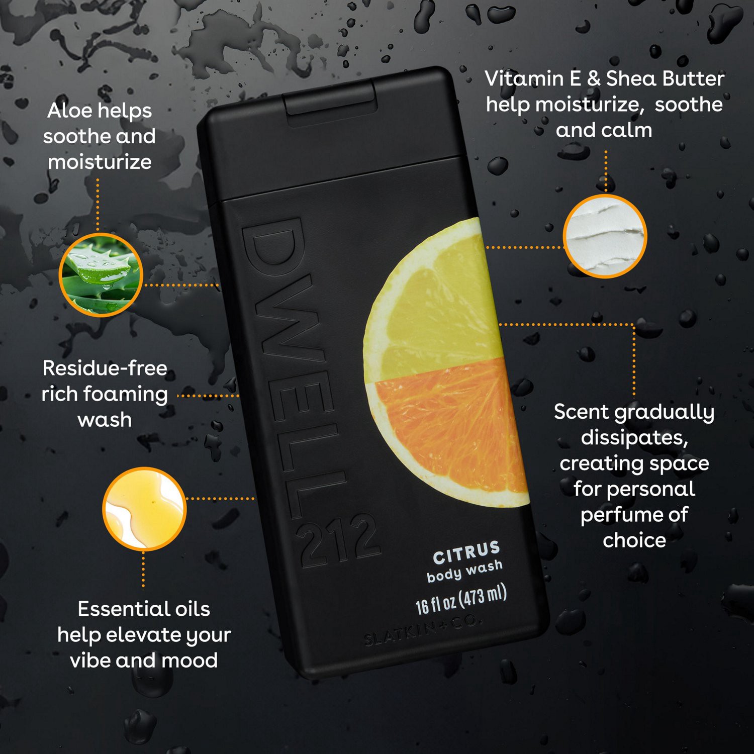 slide 3 of 3, DWELL 212 Dwell Body Wash, Citrus, 16 Oz, 16 oz