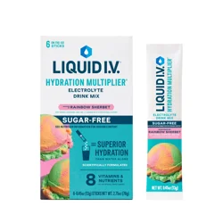Liquid I.V. Sugar Free Rainbow Sherbet Carton - 6 ct