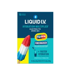 Liquid I.V. Hydration Multiplier Firecracker Electrolyte Drink Mix 15 - 0.56 oz Sticks