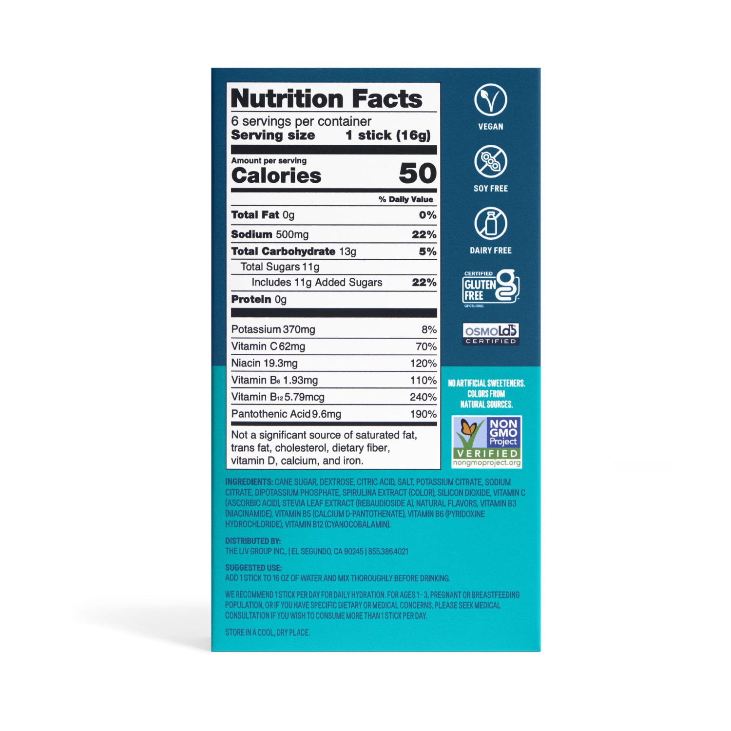 slide 2 of 2, Liquid I.V. Hydration Multiplier Arctic Raspberry Electrolyte Drink Mix 6 - 0.56 oz Sticks, 6 ct