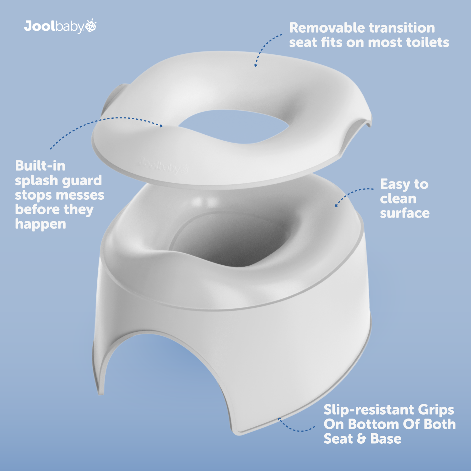 slide 2 of 7, Jool Baby 2-in-1 Potty, Gray, 1 ct