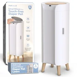 JOOL BABY Wave Touch Free Diaper Pail (White)