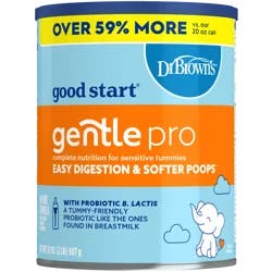 Dr. Brown's Good Start | Dr. Browns Gentle Pro, Baby Formula Powder, For Sensitive Tummies, Easy Digestion and Softer Poops, Infant Formula with Probiotics, DHA, Non-GMO