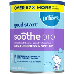 Dr. Brown's Good Start, Dr. Brown's Soothe Pro, Baby Formula Powder, 30.6 oz.