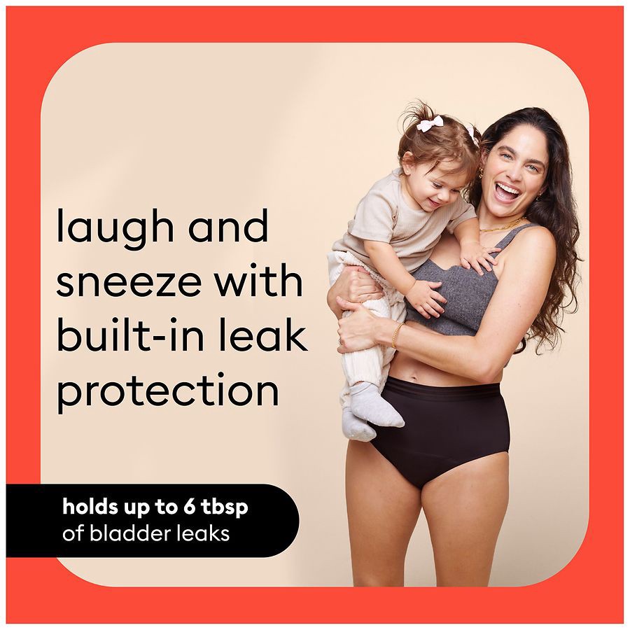 slide 2 of 5, Thinx for all Leaks Hi Waist Reusable Underwear Large 1 ea, 1 ct