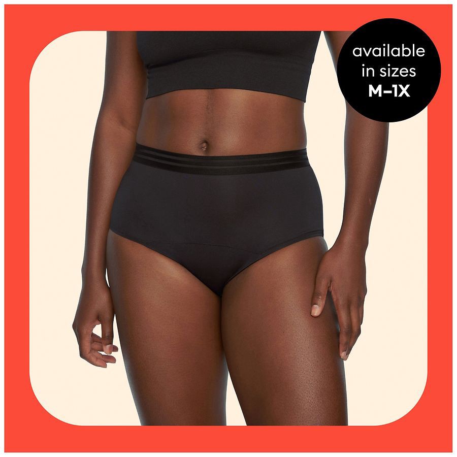 slide 5 of 5, Thinx for All Leaks Light Absorbency Black Hi-Waisted Underwear Medium 1 ea, 1 ct